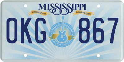 MS license plate OKG867