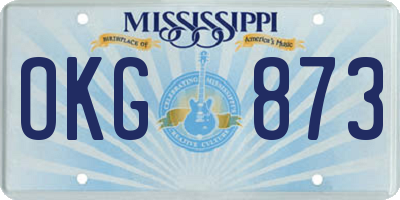 MS license plate OKG873