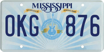 MS license plate OKG876