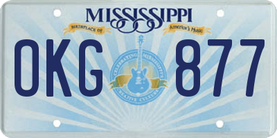 MS license plate OKG877