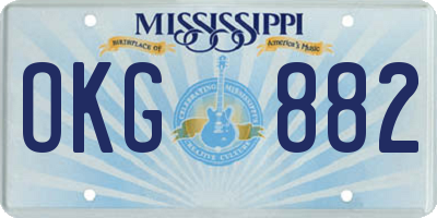 MS license plate OKG882
