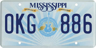 MS license plate OKG886
