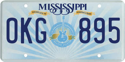 MS license plate OKG895
