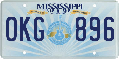 MS license plate OKG896