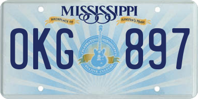 MS license plate OKG897