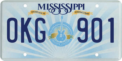 MS license plate OKG901