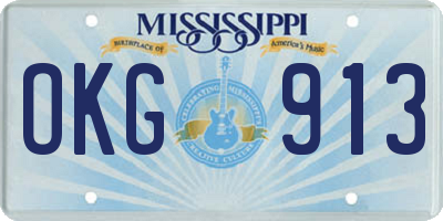 MS license plate OKG913