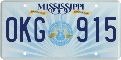 MS license plate OKG915