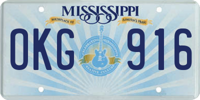 MS license plate OKG916