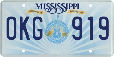 MS license plate OKG919