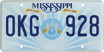 MS license plate OKG928