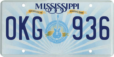 MS license plate OKG936