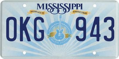 MS license plate OKG943
