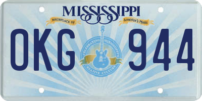 MS license plate OKG944