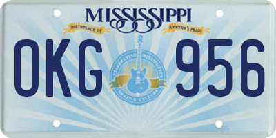 MS license plate OKG956