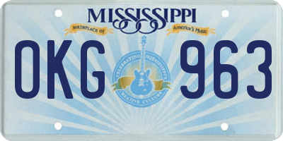 MS license plate OKG963