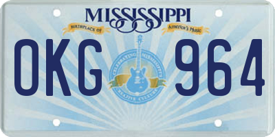 MS license plate OKG964