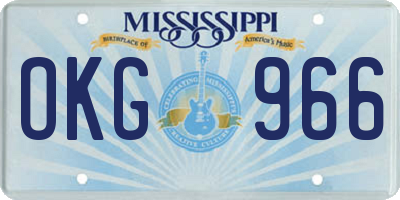 MS license plate OKG966