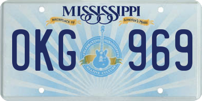 MS license plate OKG969
