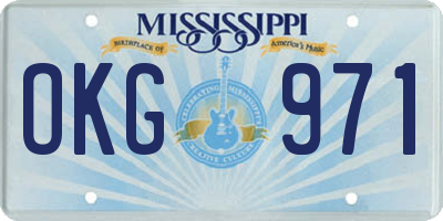 MS license plate OKG971