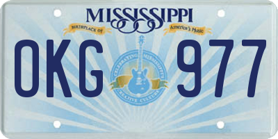 MS license plate OKG977
