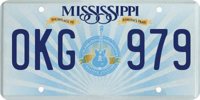 MS license plate OKG979