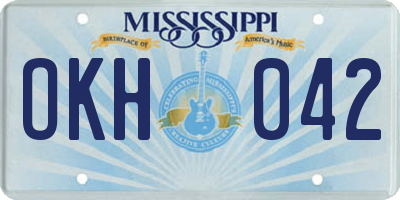 MS license plate OKH042