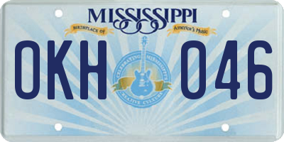 MS license plate OKH046