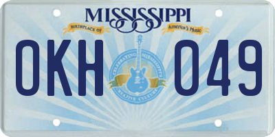 MS license plate OKH049