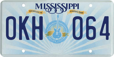MS license plate OKH064