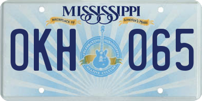 MS license plate OKH065