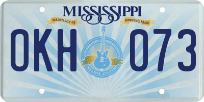 MS license plate OKH073