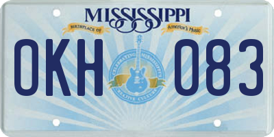 MS license plate OKH083