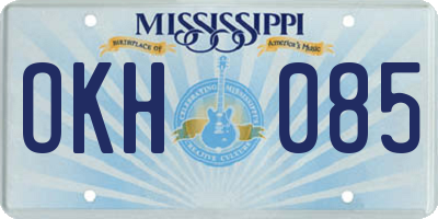 MS license plate OKH085