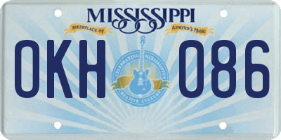 MS license plate OKH086