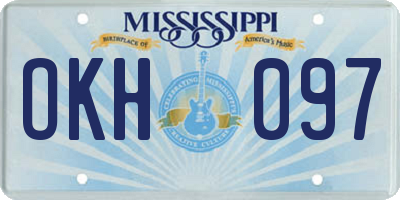 MS license plate OKH097