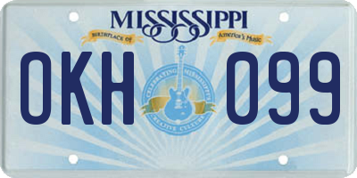 MS license plate OKH099