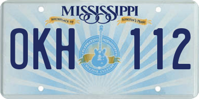 MS license plate OKH112