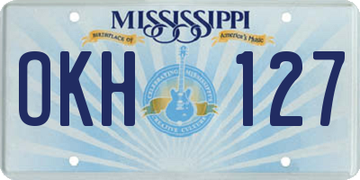 MS license plate OKH127