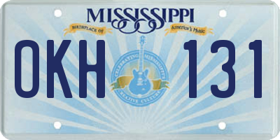 MS license plate OKH131