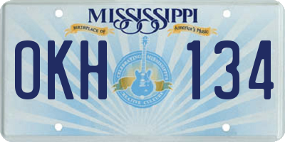 MS license plate OKH134