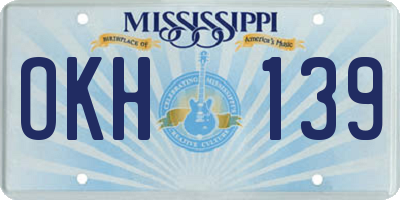 MS license plate OKH139