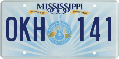 MS license plate OKH141