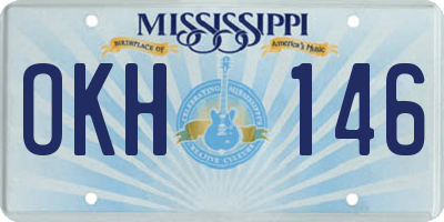 MS license plate OKH146