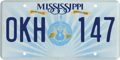 MS license plate OKH147