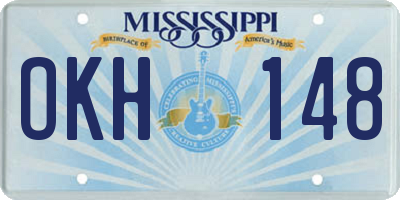 MS license plate OKH148