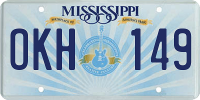 MS license plate OKH149
