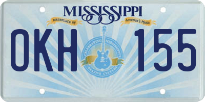 MS license plate OKH155