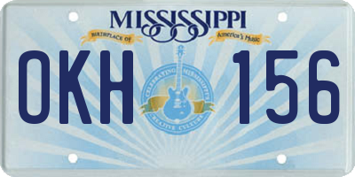 MS license plate OKH156