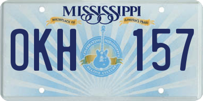 MS license plate OKH157